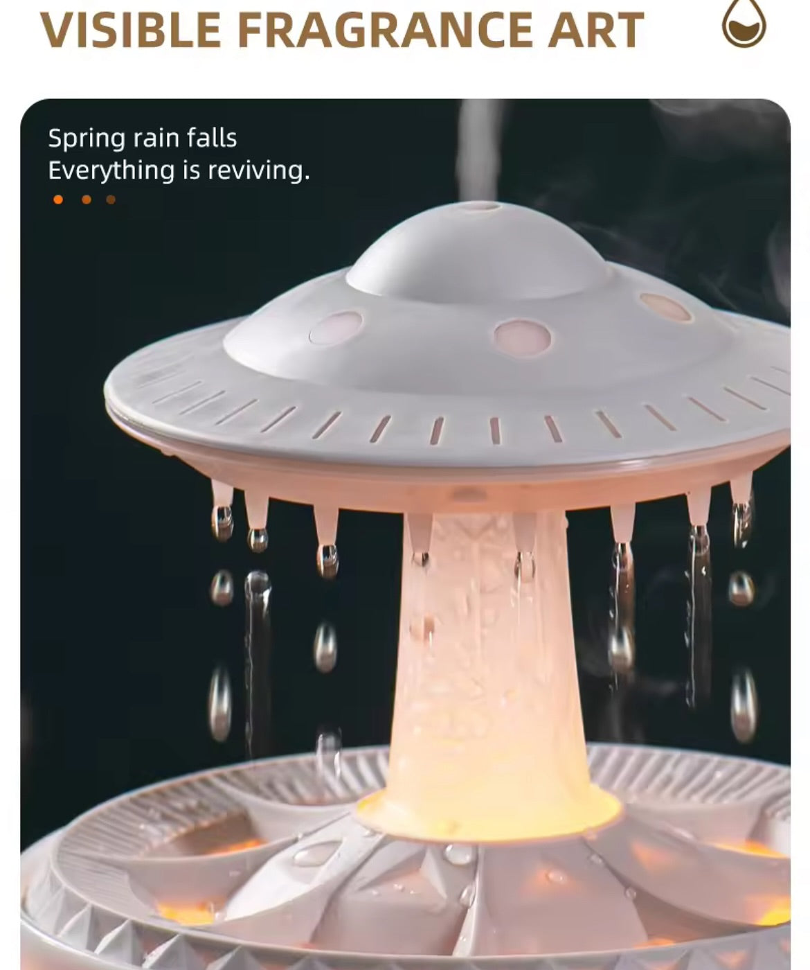 Raindrop UFO Shape Air Humidifier